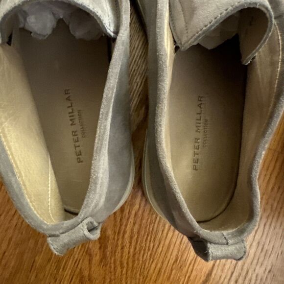 Peter Millar Excursionist Chukka Gray Suede Leather Slip On Shoes Men’s 12M - Picture 9 of 11